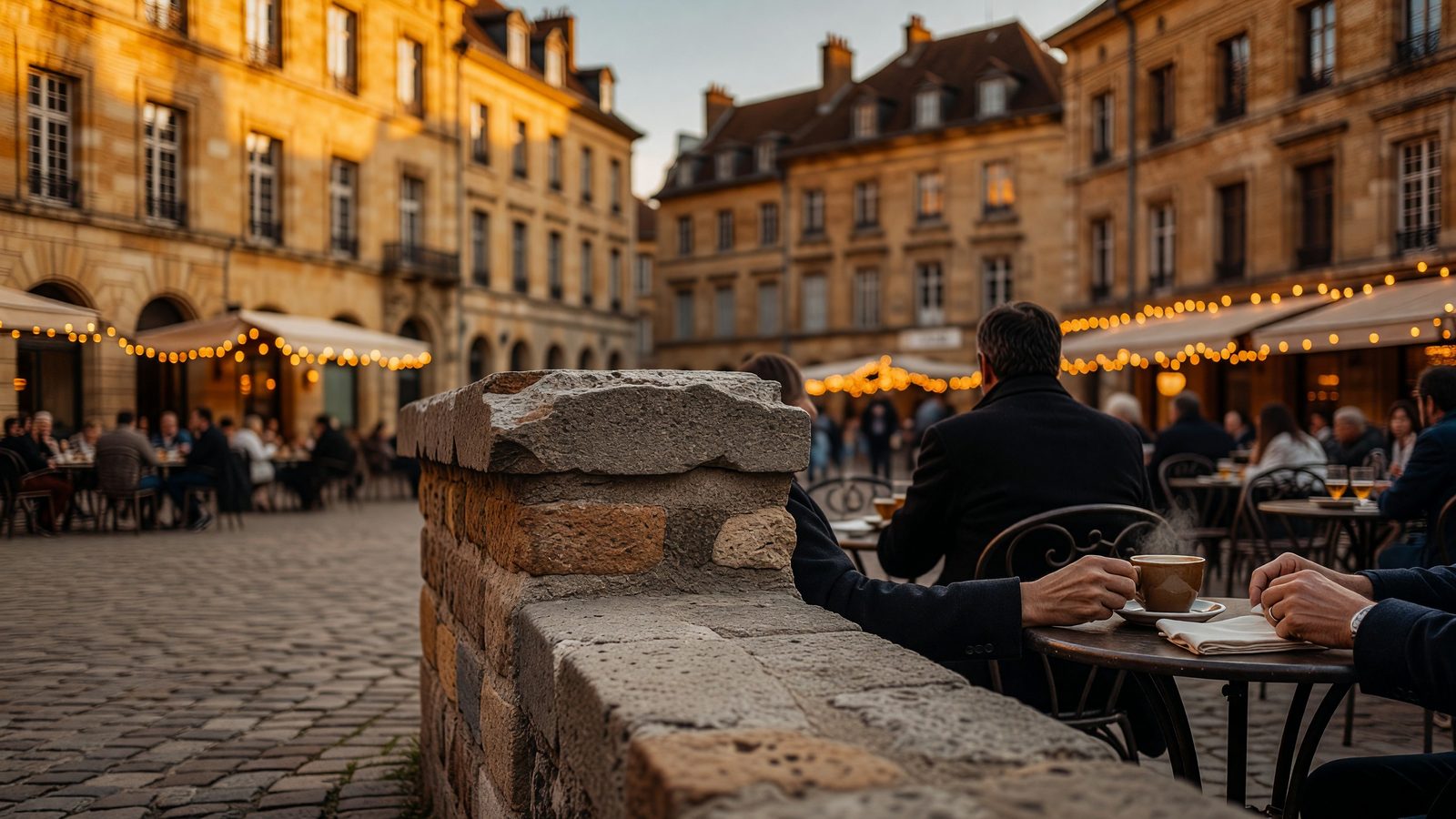 Place de Metz en soirée