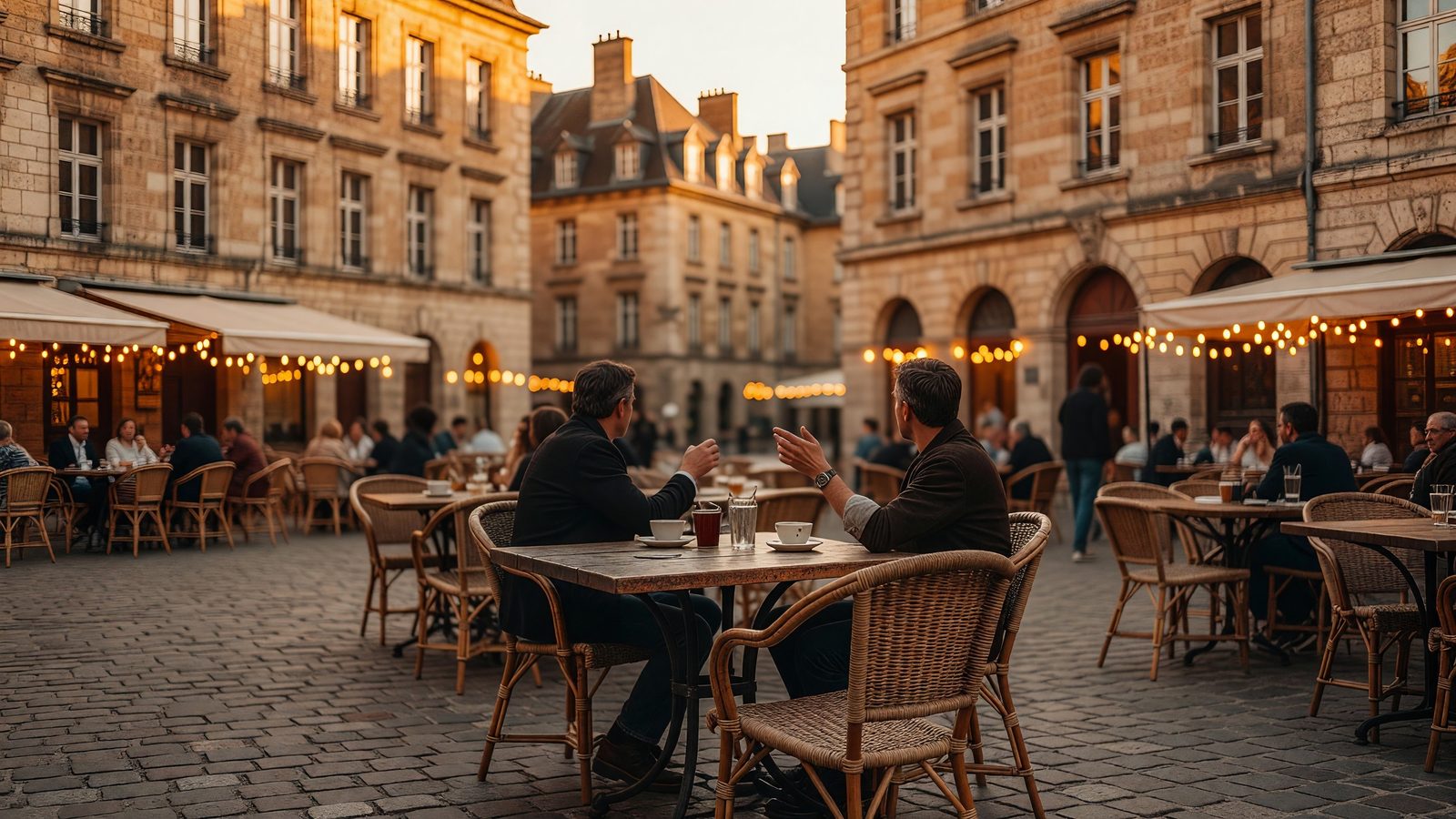 Place de Metz en soirée