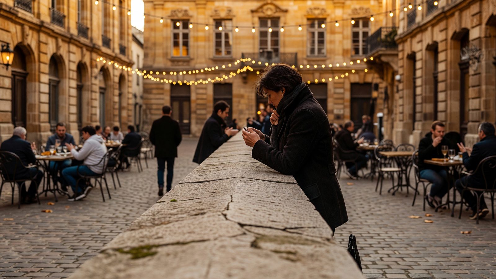 Place de Metz en soirée